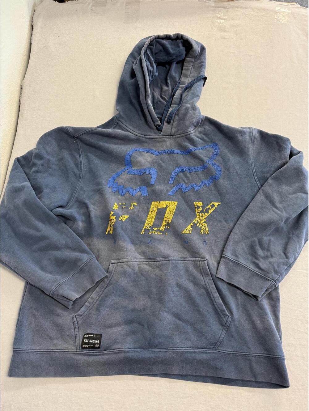 Faded Fox Racing Hoodie Serial Number Blue Hoodie Smoked XL